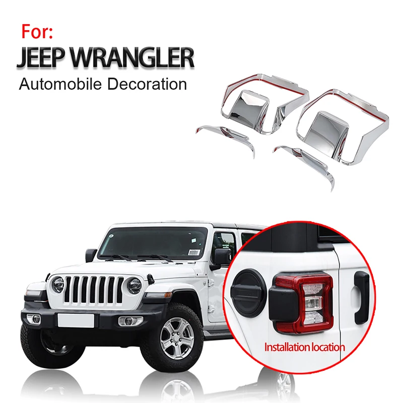 Наклейка на задсветильник ру Jeep Wrangler JL 2018 2019|Хромирование| |