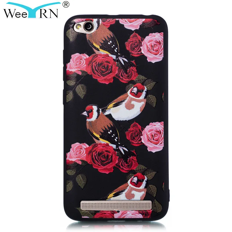 

WeeYRN New Cute 3D Relief Soft Case Xiaomi Redmi note 5A Prime Funda Matte Silicone TPU Case Luxury Full Cover Xiaomi Redmi 5A