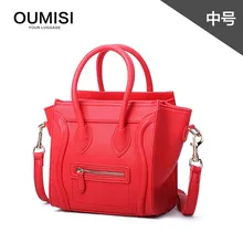 OUMISI, классическая сумка со смайликом, новая женская сумка, осень и зима, чистая, формирующая лицо, сумка CSM