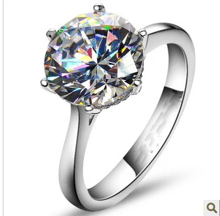 

Top Brand Style 4CT C&C Moissanites Women Engagement Ring Pure White Gold 14Karat Fine Jewelry Last Forever Stone Pass Testers