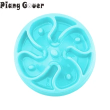 Забавный питомец собака кошка еда медленная кормушка щенок анти дроссель Чаша пластик высокое качество