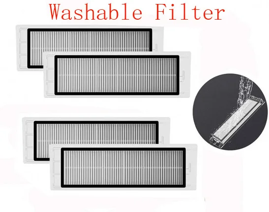 

New 4pcs/lot improved version washable hepa filter for Xiaomi Mi Robot Roborock S50 S51 parts