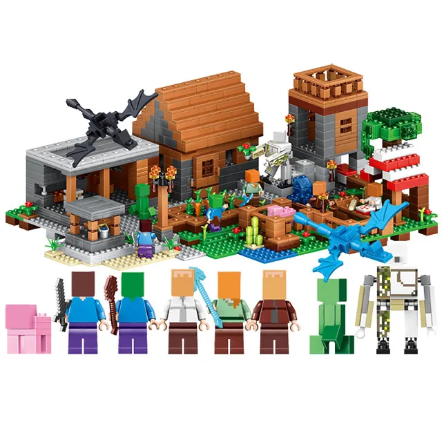 1106ピース互換レゴ市ビルディングおもちゃminecraftの村フィギュアビルディングブロック私の世界レンガのおもちゃセットギフト用子供 Compatible Lego Lego Citylego World Aliexpress