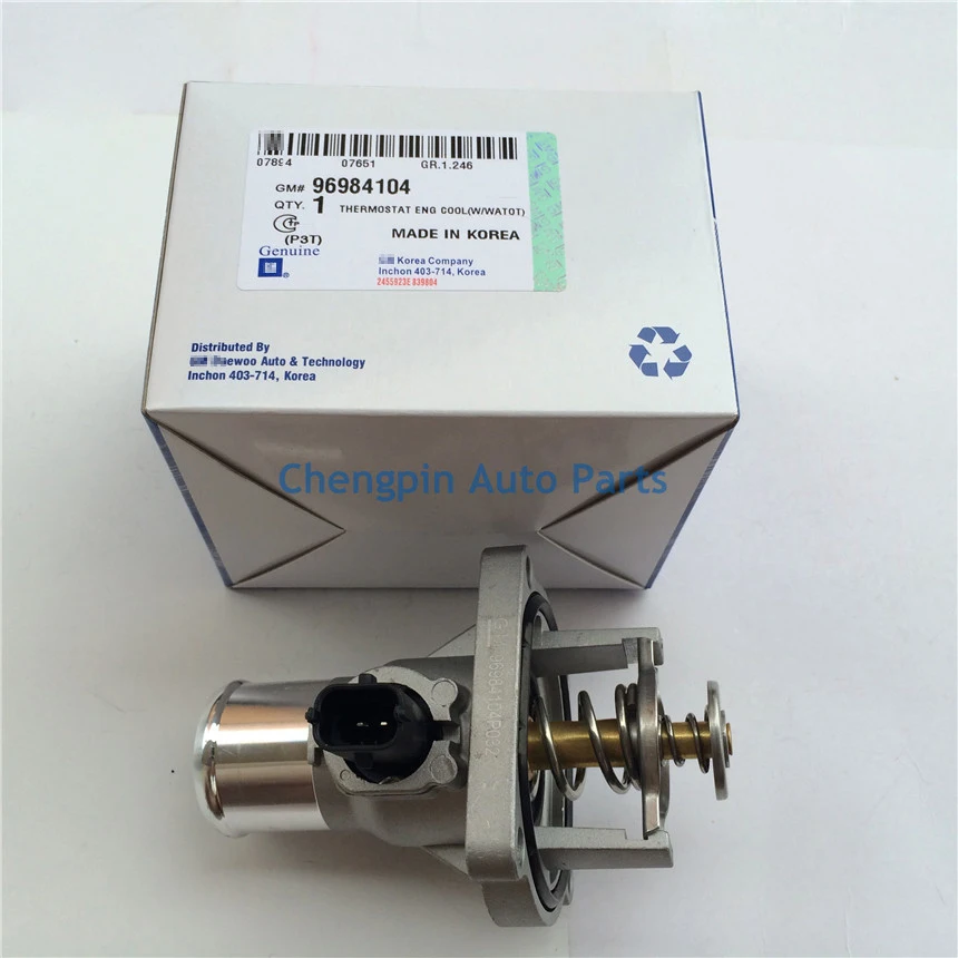 Skup Płyn chłodzący silnik montaż termostatu oryginalny OEM #96984104 termostat dla chevroleta Cruze Sonic Aveo Astra Zafira Signum