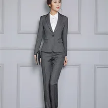 Размера плюс 4XL Профессиональный Тонкий Модный деловой комплекты со штанами с топы и брюки осень-зима женские офисные брюки комплекты с блейзером