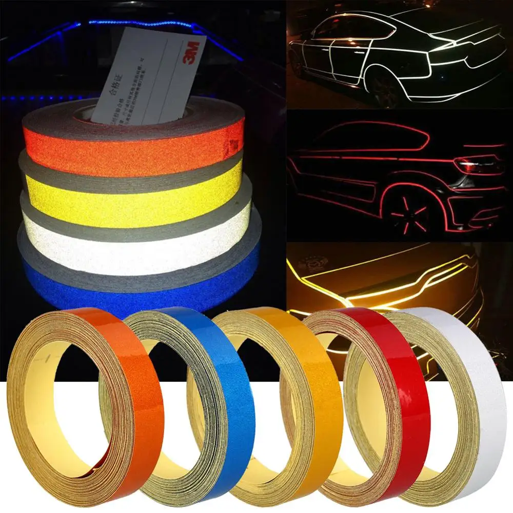 

Car Motorcycle Reflective Strip Safety Warning Conspicuity Tape Sticker 1CMx5M
