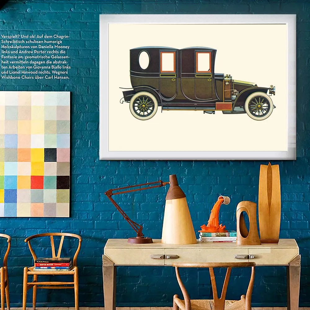 Retro Car Vintage Poster And Prints Canvas Painting Machine Wall Picture For Bedroom Living Room Wall Art Murals Home Decoration (5)