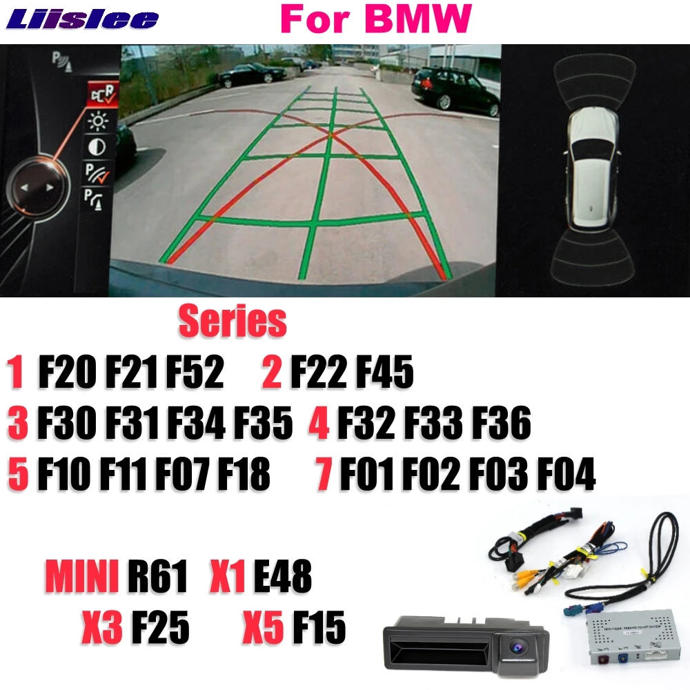 Liislee камера заднего вида интерфейс резервного копирования монитор обновления для BMW 1 2 3 4 5 7 MINI X1 X3 X5 CIC NBT EVO