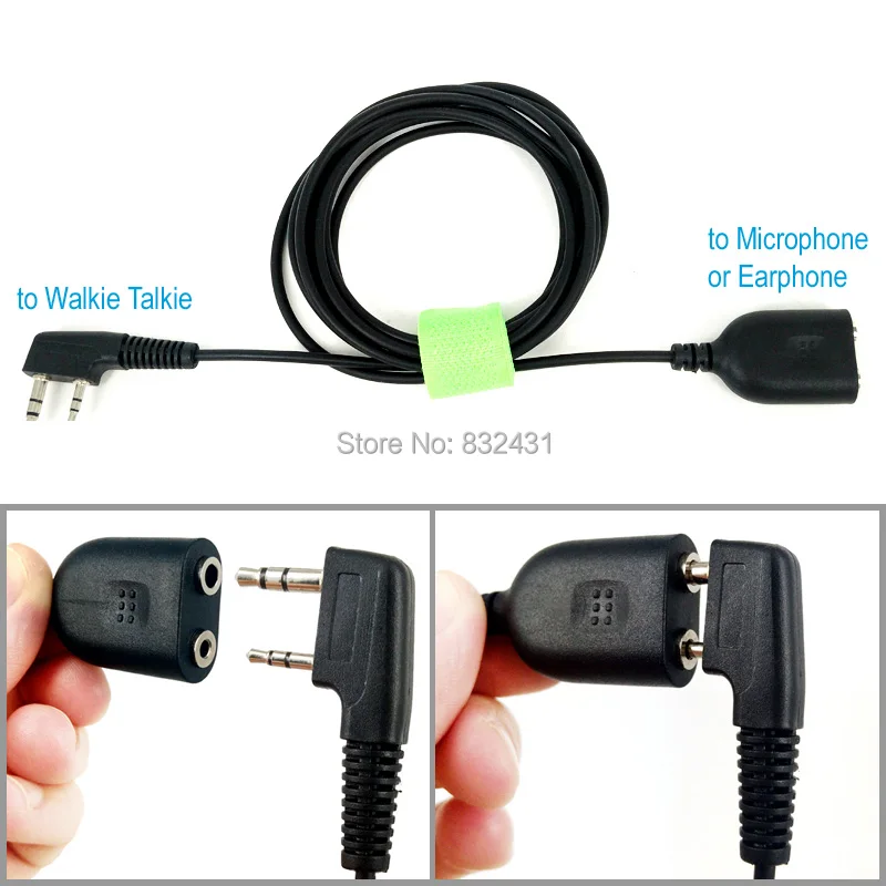 K type 2 Pin Microphone Earpiece Extended Cable 6 IMG_20170320_235502