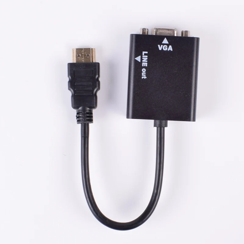 Конвертер HDMI в VGA адаптер 1080P Папа с аудиокабелем для HD ТВ ноутбук XBOX TV Box|Кабели HDMI|