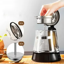 Электрический чайник горячей заваренного чая чайник черный автоматические стеклянные домашнего офиса мини-паровой извлечения пот безопасность автоматическое отключение Функция