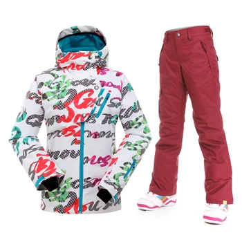 

Brand Women's Ski Suits Female Ski Jackets Pants Winter Outdoor Snowboard Sets Waterproof Ladies Skiing Clothing Coat