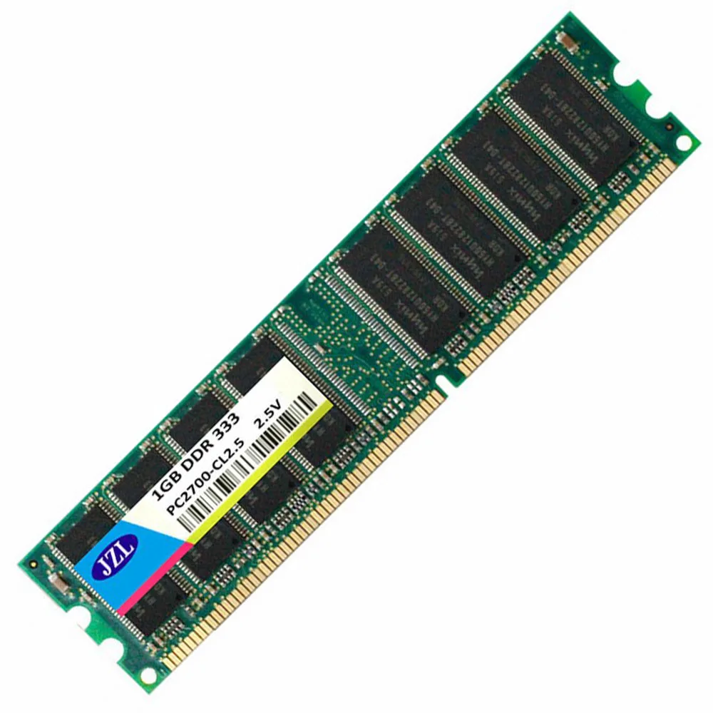 JZL Memoria PC-2700 DDR 333 МГц/PC2700 DDR333/DDR1 333 МГц ddr333мгц 1 ГБ LC2.5 184PIN без ECC 2,5 в Настольный ПК оперативная Память DIMM