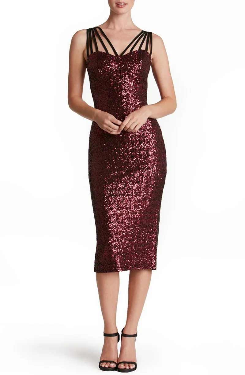 JTCWEAR Sexy Multi Slips Sequins Dress Open Back Sleeveless Woman Party