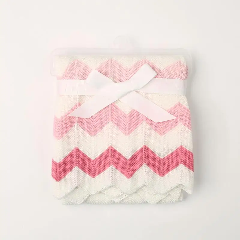 1 шт новорожденных Мягкая пеленка одеяла в полоску Вязаные изделия для младенцев корзина Одеяло летом кондиционер малыша постельные