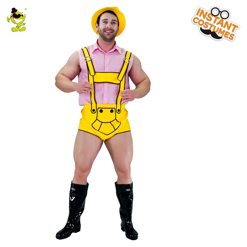 2017 Populaire Hommes Oktoberfest Bière Costume Court Bretelle Pantalon Drôle Fantaisie Robe Carnaval Partie Cosplay Oktoberfest