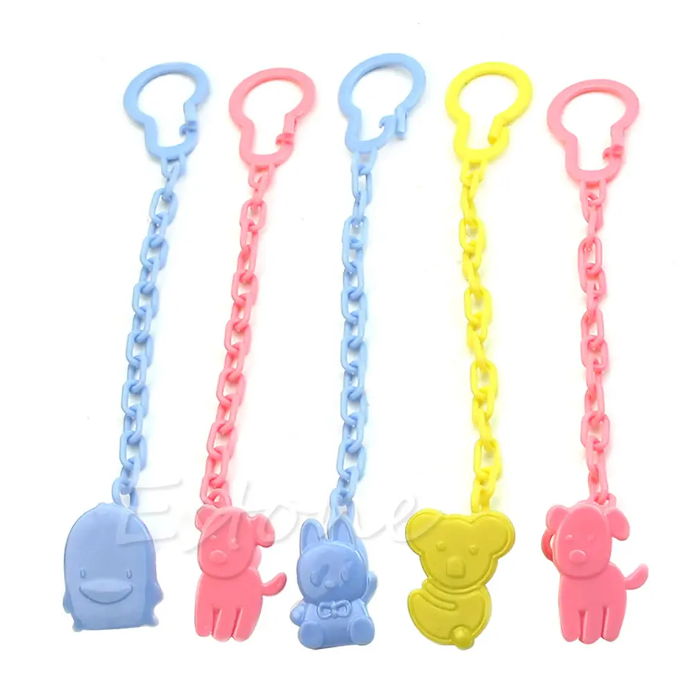 

Drop ShiP 1pc Cute Baby Infant kids Dummy Pacifier Soother Chain Clips Holder Toddler Toy