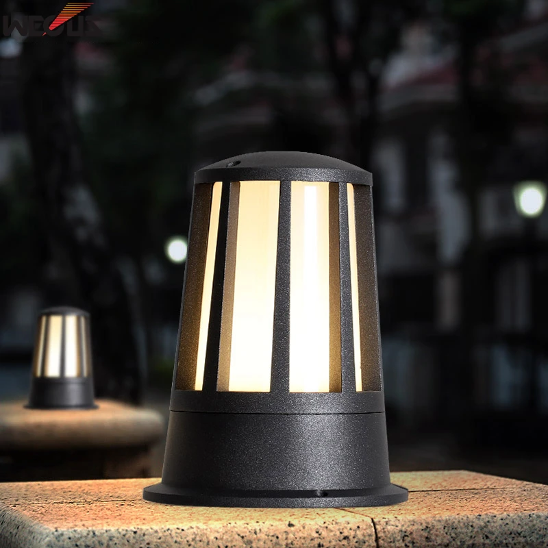 (WECUS) Garden villa waterproof (IP55) lawn lamp,Patio pillar lamp, LED outdoor column lamp