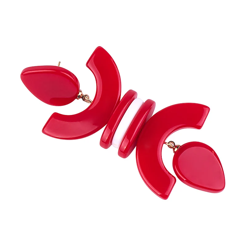 Guanlong Vintage Dangle Earrings Resin For Women Bohemian Geometric Symmetry Acrylic Long Drop Earings Statement Wedding Jewelry (4)