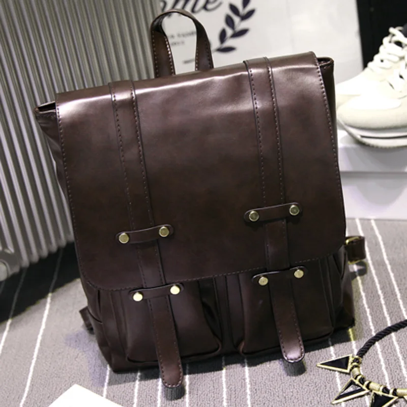 

Women Backpack Fashion PU Leather Bakpacks Student School Bag Bookbags Rucksack Girl's Shoulder bag Schoolbags Bolsos