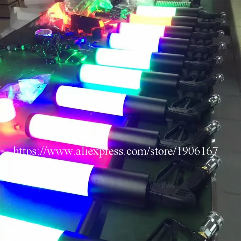 RGB Colorful Handheld Led Co2 Gun Cryo LED Co2 Jet Machine Pistol Special Effects CO2 Cannon Guns With Gas Hose05