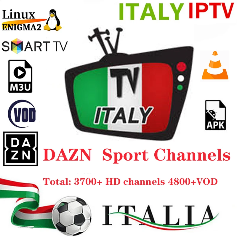 

IPTV M3u Subscription 3700 channels Iptv Italy UK German French Spanish Portuguese support Android Box Enigma2 Smart TV MAG250