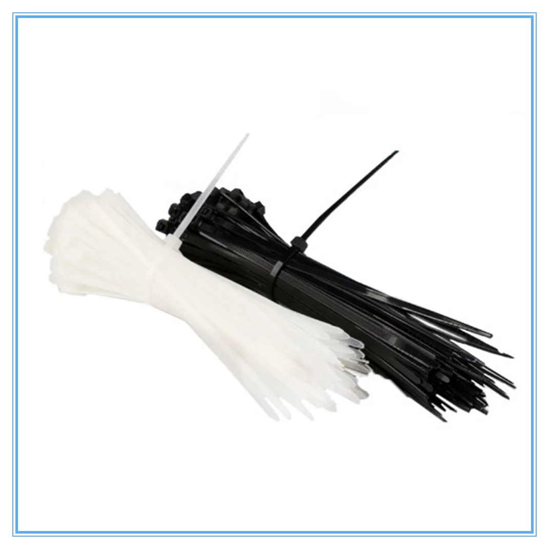 100 шт. 4X150/200/250/300 мм белый черный молоко кабель провод кабельные стяжки самоблокирующиеся Нейлоновые кабельные стяжки
