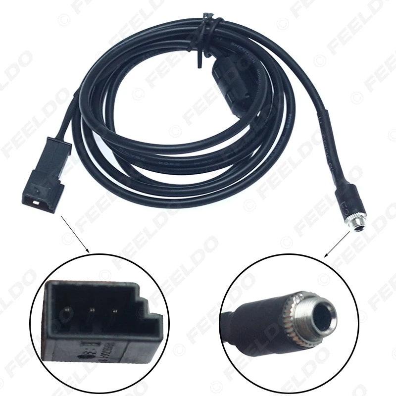FEELDO 3 5 мм разъем для Pin AUX жгут проводов BMW E39/E46/E53 с навигацией Системы (SA