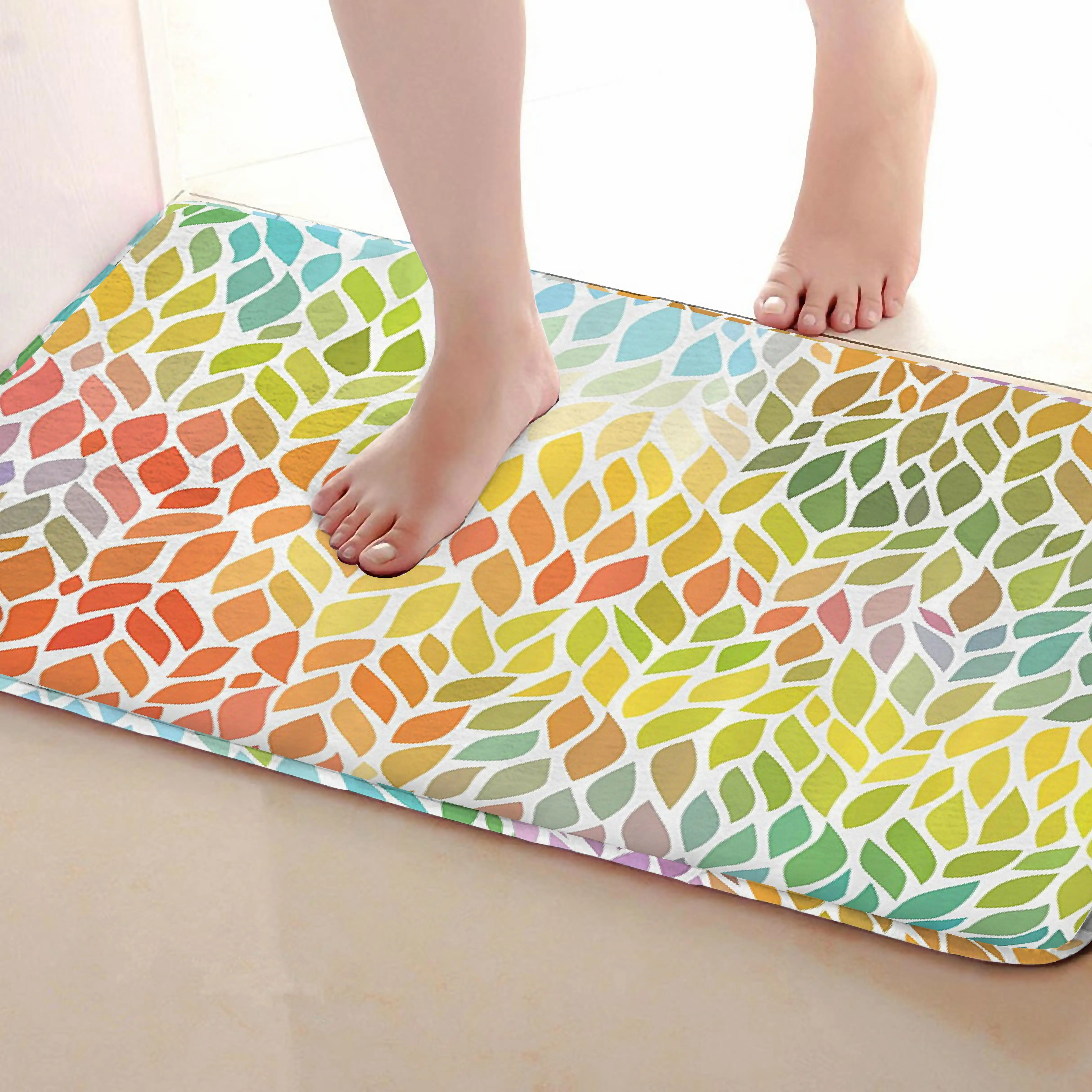 Листья Стиль Коврик для ванной комнаты, смешной Противоскользящий коврик для ванной, занавески для душа s аксессуары, соответствующие вашей душевой занавеске