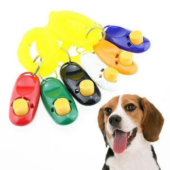 

200pcs Pet Dog Click Trainer Dog Training Clicker And Whistle Combination Repeller Aid Key Ring Wrist Strap
