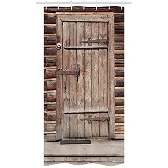 Vixm Rustique Cabine De Douche Rideau Bois Rustique Porte dans le ... Vixm Rustique Cabine De Douche Rideau Bois Rustique Porte dans le ...