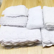 Широкий 3-15 Белый хлопок кружевной ткани, DIY материал одежды аксессуары Смешанный Размер 20 ярдов