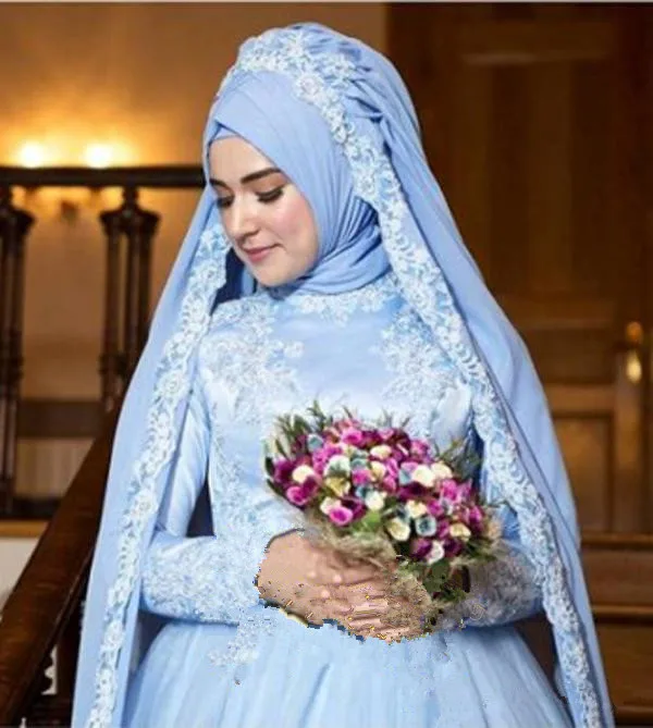gorgeous-ball-gown-muslim-wedding-dresses-2017-high-neck-lavender-tulle-long-sleeves-ivory-appliques-covered-button-back-bridal-gowns (1)_