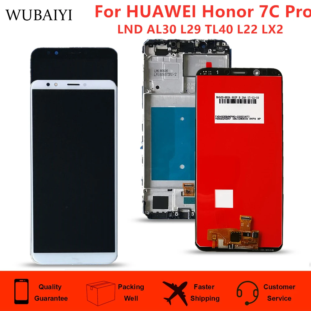Замена для HUAWEI Honor 7C Pro ЖК дисплей сенсорный экран дигитайзер Huawei LCD с рамкой