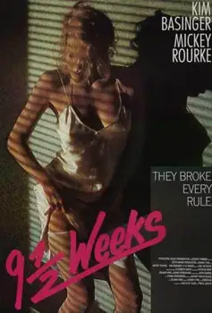 

9 1/2 WEEKS Movie Mickey Rourke Kim Basinger Margaret Whitton SILK POSTER Wall painting