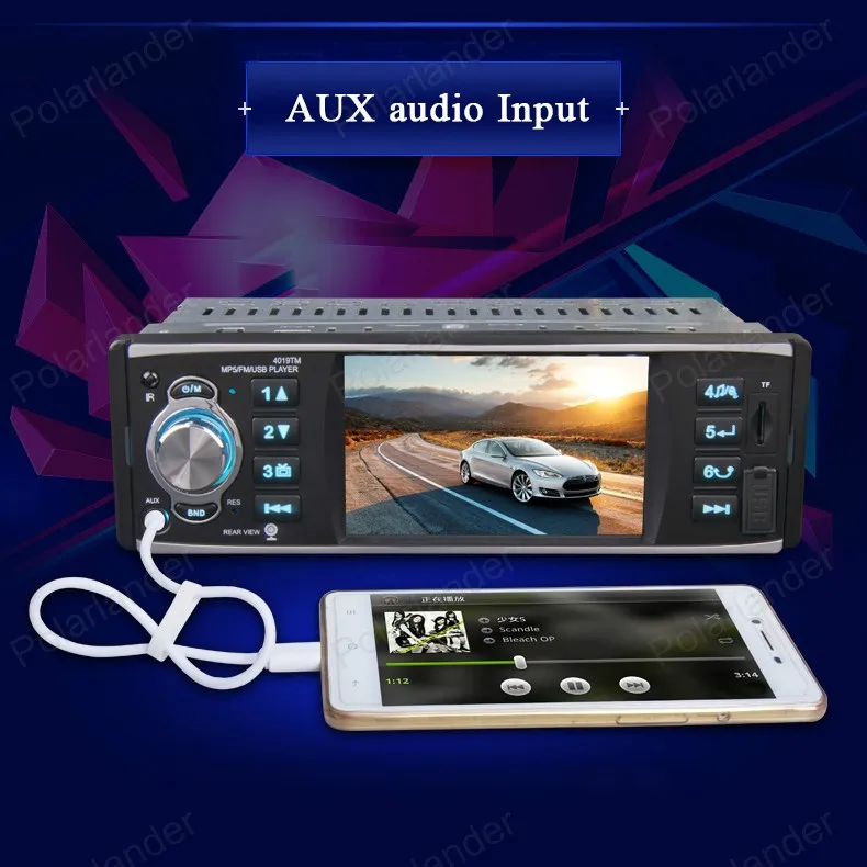 4 дюйма HD автомобильное радио 1 din экран стерео Bluetooth USB / SD /FM MP5 плеер Зеркало Ссылка