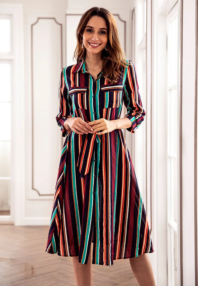 Women-Autumn-multicolor-Striped-Shirt-Dress-Ladies-Casual-Turn-Down-Collar-Long-Sleeve-Loose-Dresses-Female-Elegant-Dress-DR0173 (20)