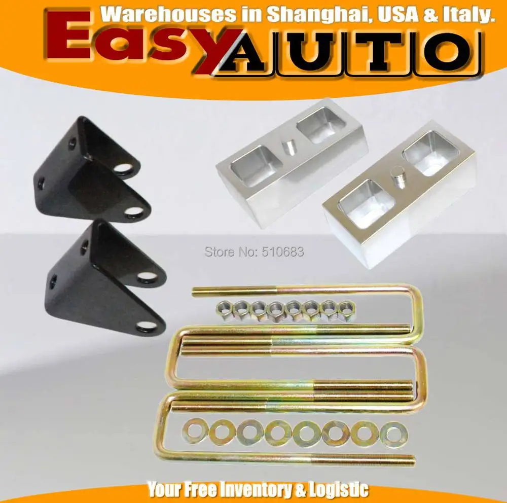 

F/R Leveling Kits 8LUG Silver fit for Chevy Silverado Sierra 3500HD 3"Front + 2" Rear
