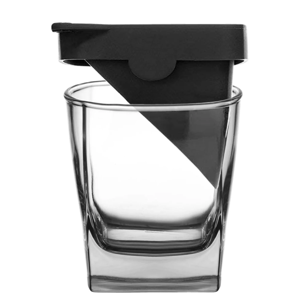Iced Whiskey Glass Vodka Wine Spirits Glass Cup Iceberg With Silicone Ice Mold Two-piece