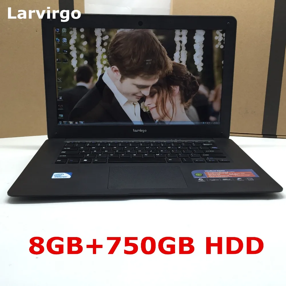 2016 NEW 8GB RAM +750GB HDD 14 inch win7/win8.1 Laptop computer PC In-tel Celeron JI9002.0GHZ Quad,8Gb laptop,free shipping