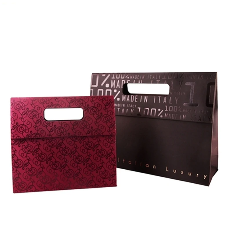 gold hot stamping logo paper bag