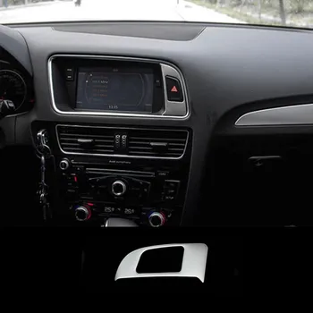 

Stainless Steel Navigation Warning Light Button Decoration Frame Cover Trim For Audi Q5 2009-16 Interior Auto Accessories