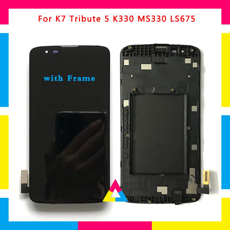 

LCD Display Screen With Touch Screen Digitizer Assembly For LG K7 Tribute 5 LS675 MS330 K330 Black White No Frame or with Frame