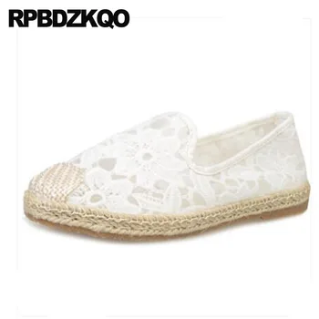 

Silver Women Straw Flower Espadrilles Hemp Hollow Out Walking Gold Cheap Mesh Designer Shoes China Lace Loafers Breathable Flats