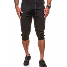 Новые летние джоггеры Для мужчин однотонный Цвет эластичная обувь с Повседневное одежда больших размеров, брюки с начесом, Размеры M-XXL