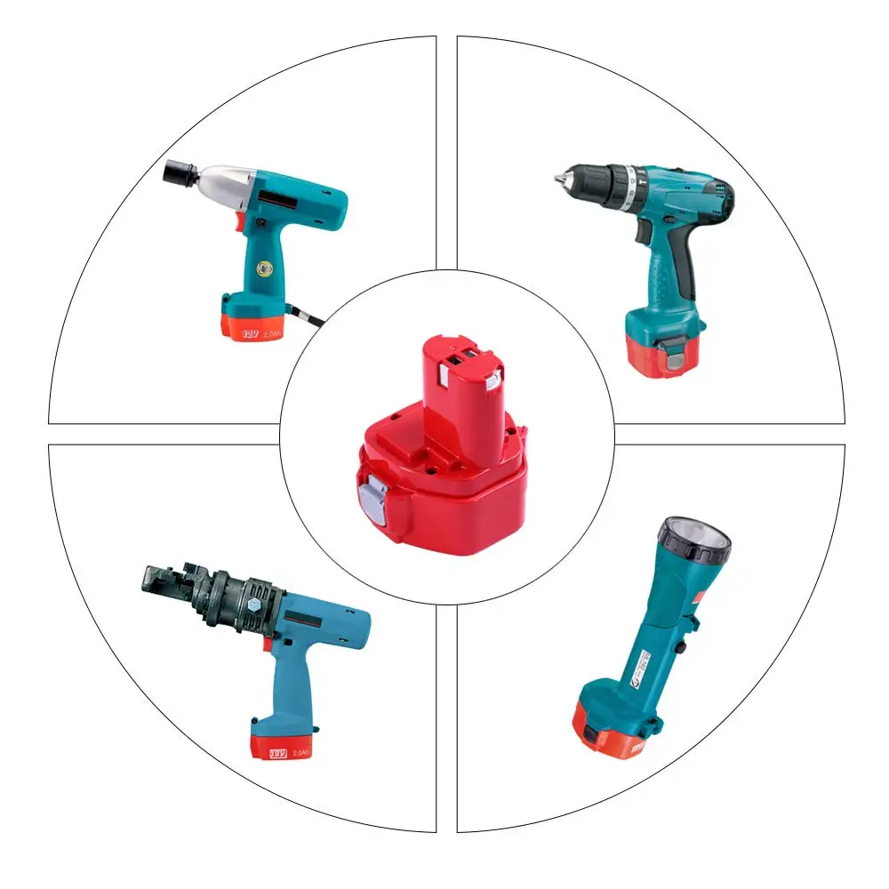 2X NI-CD 12V 2.0A PA12 Замена Батарея для Makita Мощность инструменты 192598-2 6271D 638347-8 1220 1222 1233S 1235 1235A 1235B