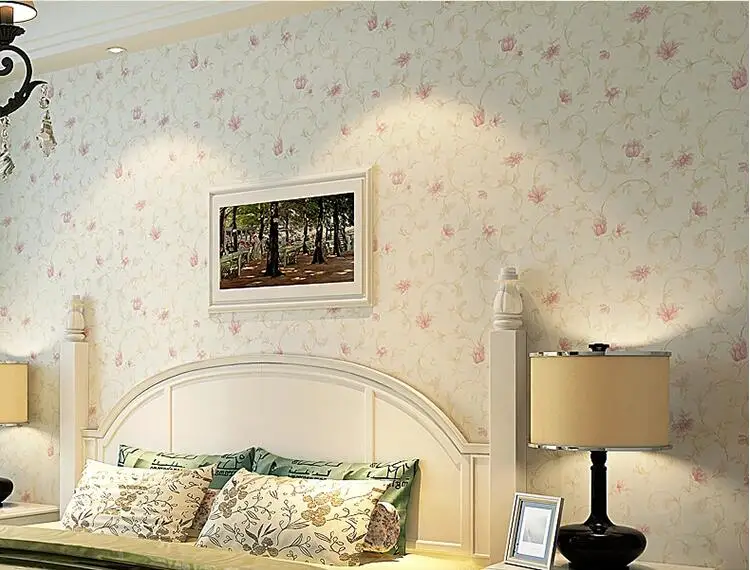 Us 30 4 36 Off Beibehang Papel De Parede 3d Romantic Rose Little Flower Girl Wallpaper Warm Wall Full House Wedding Wallpaper Home Decor In