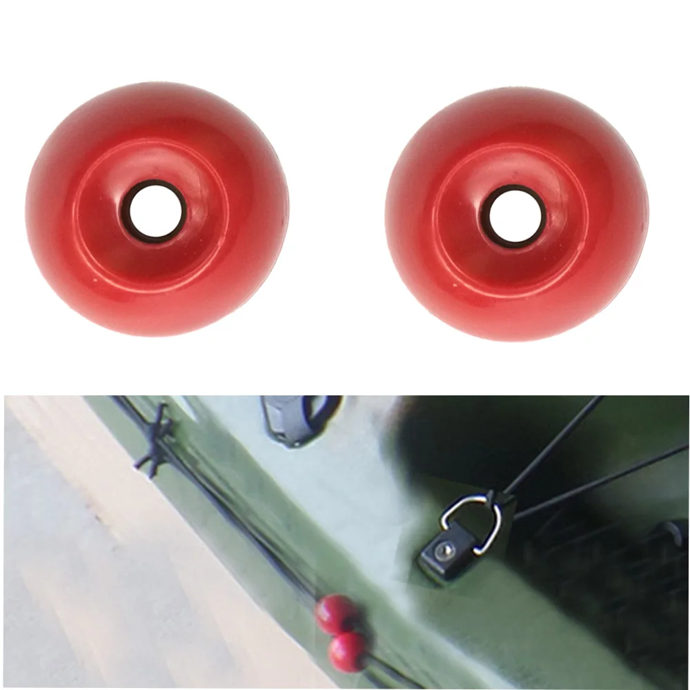 Kayak Rope Cord END Red Balls for Boat Canoe Tail Rudder Control System Accessory kayak tail rudder steering system control kit for direction control