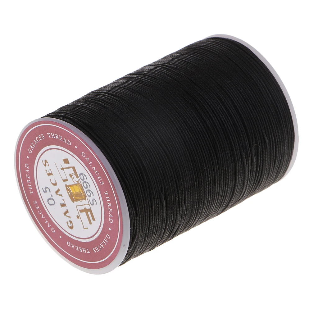 142 Yards 0.5mm Round Polyester Waxed Thread Cord Leather Sewing Hand Stitching Jewelry Craft