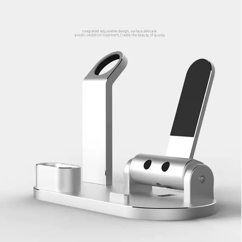 Multi-function Aluminum Alloy Charger Charging Bracket for Apple Watch /AirPods/ iphoneX/8/7 Mobile Phone Multi-function Aluminum Alloy Charger Charging Bracket for Apple Watch /AirPods/ iphoneX/8/7 Mobile Phone